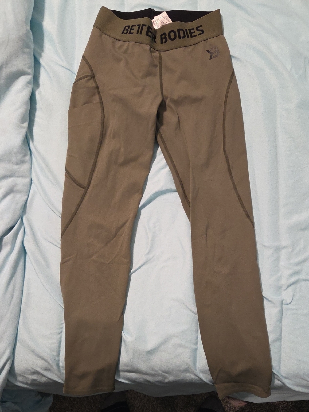 BETTER BODIES Olive Green Performance Leggings